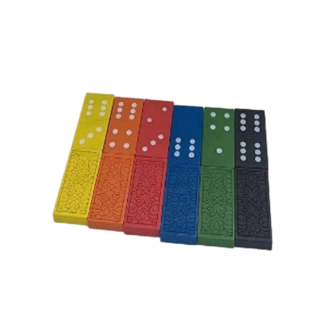 6 Sets of Wooden Double 6 Dominoes